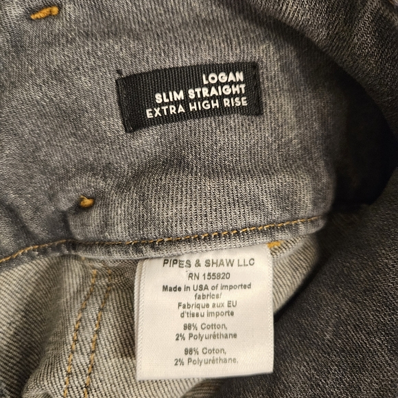 Veronica Beard Logan Slim Straight Belted High Rise Jeans - Picture 12 of 12